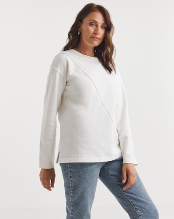 Almond Seam Detail Sweatshirt