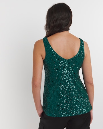 Green Sequin Vest