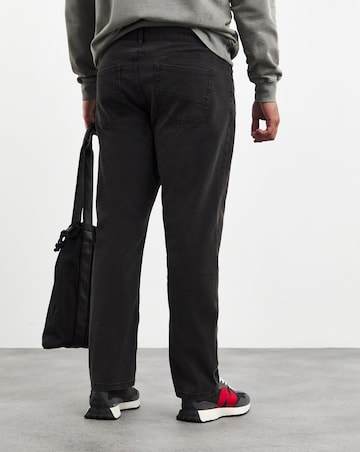 Blackwash Straight Fit Stretch Jeans