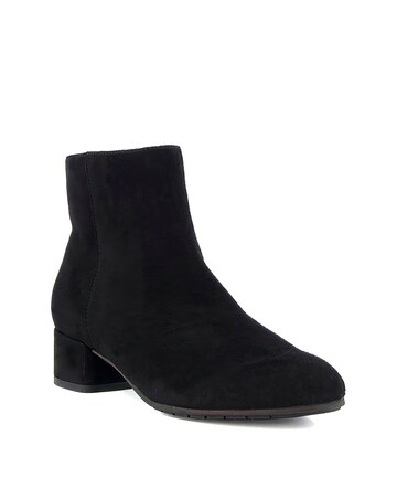 Dune Pippie Low Heel Suede Ankle Boots Wide Fit