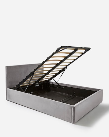 Hayden Velvet Ottoman Bed with 3 Layer Memory Foam Hybrid Mattress