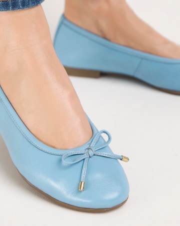 Eliza Basic Leather Ballerina - Wide Fit (E)