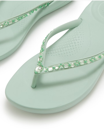 FitFlop Mint Iqushion Multi-Crystal Ergonomic Flip-Flops - Standard Fit (D)