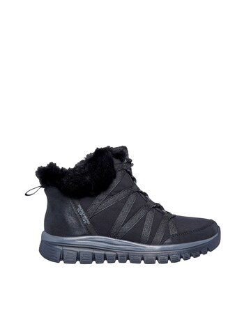 Skechers Graceful Slip In Fur Lined Boots Standard Fit