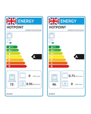 Hotpoint HDM67V92HCB/UK 60cm Electric Double Cooker + Installation