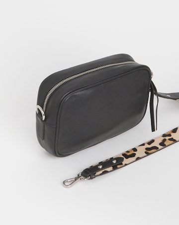 Black Modern Leather Camera Bag