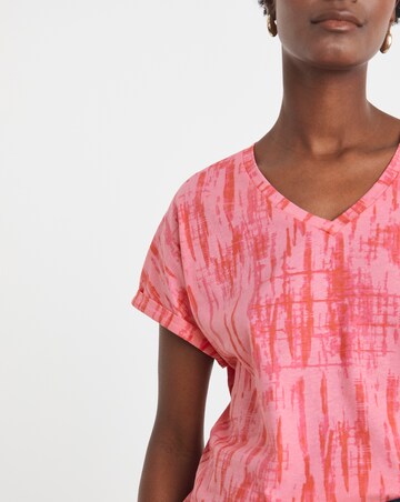 Pure Cotton V Neck Short Sleeve T-Shirt