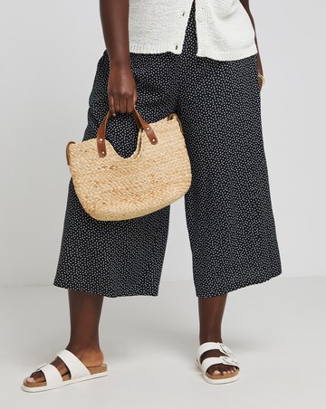 Polka Dot Wide Leg Woven Culottes