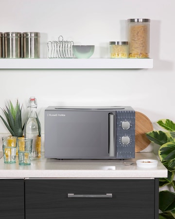 Russell Hobbs RHMM715G 17Litre Textured Honeycomb Manual Microwave- Grey