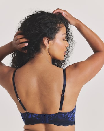 Amore Padded Balcony Wired Bra Navy Blue