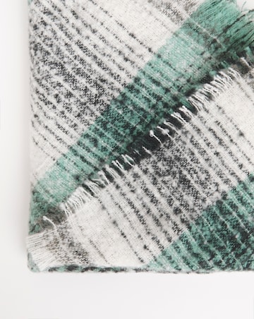 Check Wrap Cape Scarf