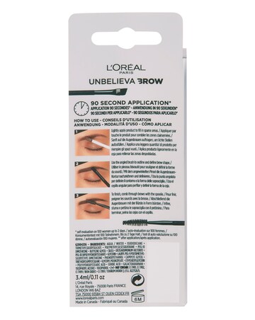 L'Oreal Paris Unbelieva'brow Long-Lasting Brow Gel 104 Brown