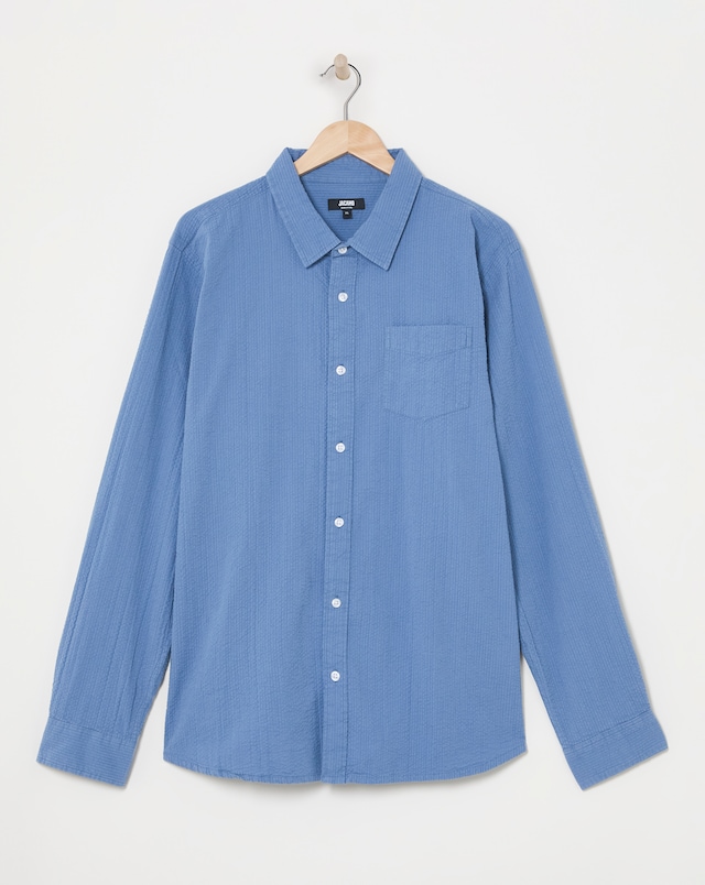 Long Sleeve Textured Shirt
