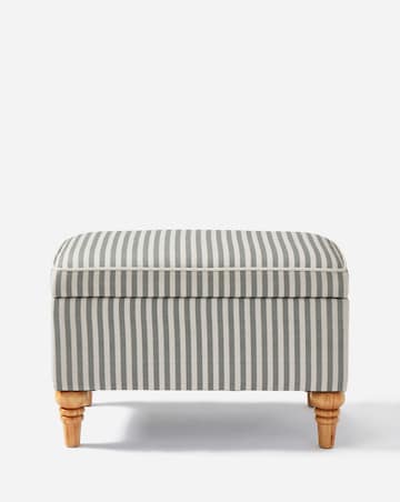 Naomi Stripe Storage Footstool