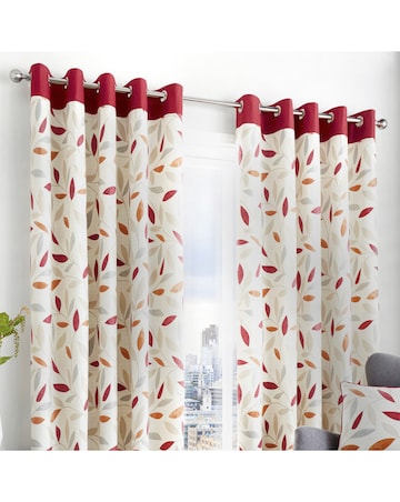 Fusion Beechwood Eyelet Curtains