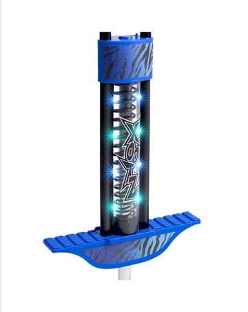 Xootz Rider LED Pogo - Blue Tiger