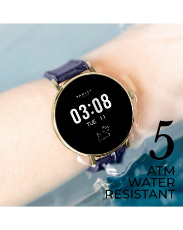 Radley Series 28 AMOLED Leather Strap Watch - Ink