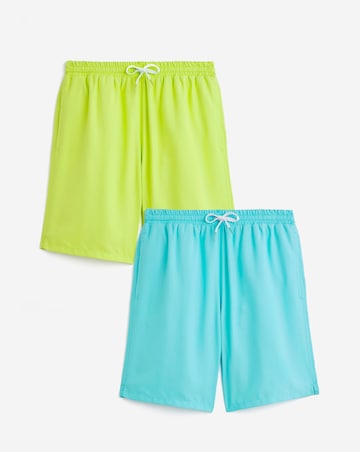 Pack Of 2 Neon Swim Shorts Reg