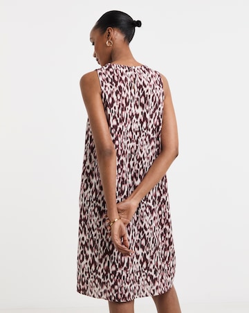 Linen Mix Sleeveless Shift Dress