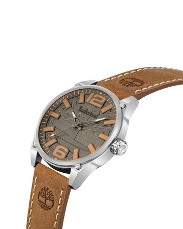 Timberland Ripley Z Brown Leather Strap Watch