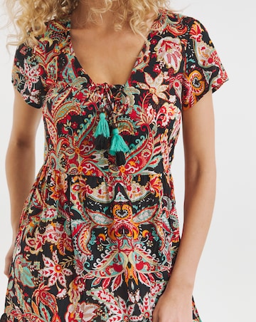 Joe Browns Saffron Border Print Cotton Maxi Dress