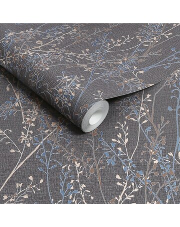 Boutique Breeze Sprig Blue Wallpaper