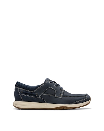 Clarks Sailview Lace Shoes - Navy