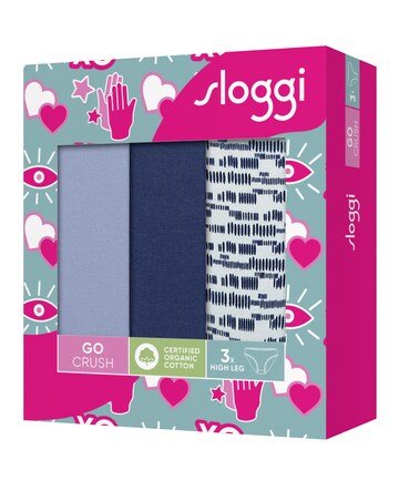 Sloggi (3 Pack) Go Crush Tai Knickers Blue Multi