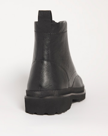 Milled Leather Lace Up Boot Wide Fit