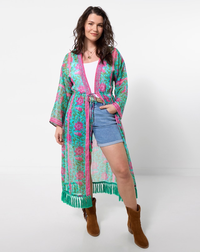 Joe Browns Tropical Print Sequin And Tassel Cover Up