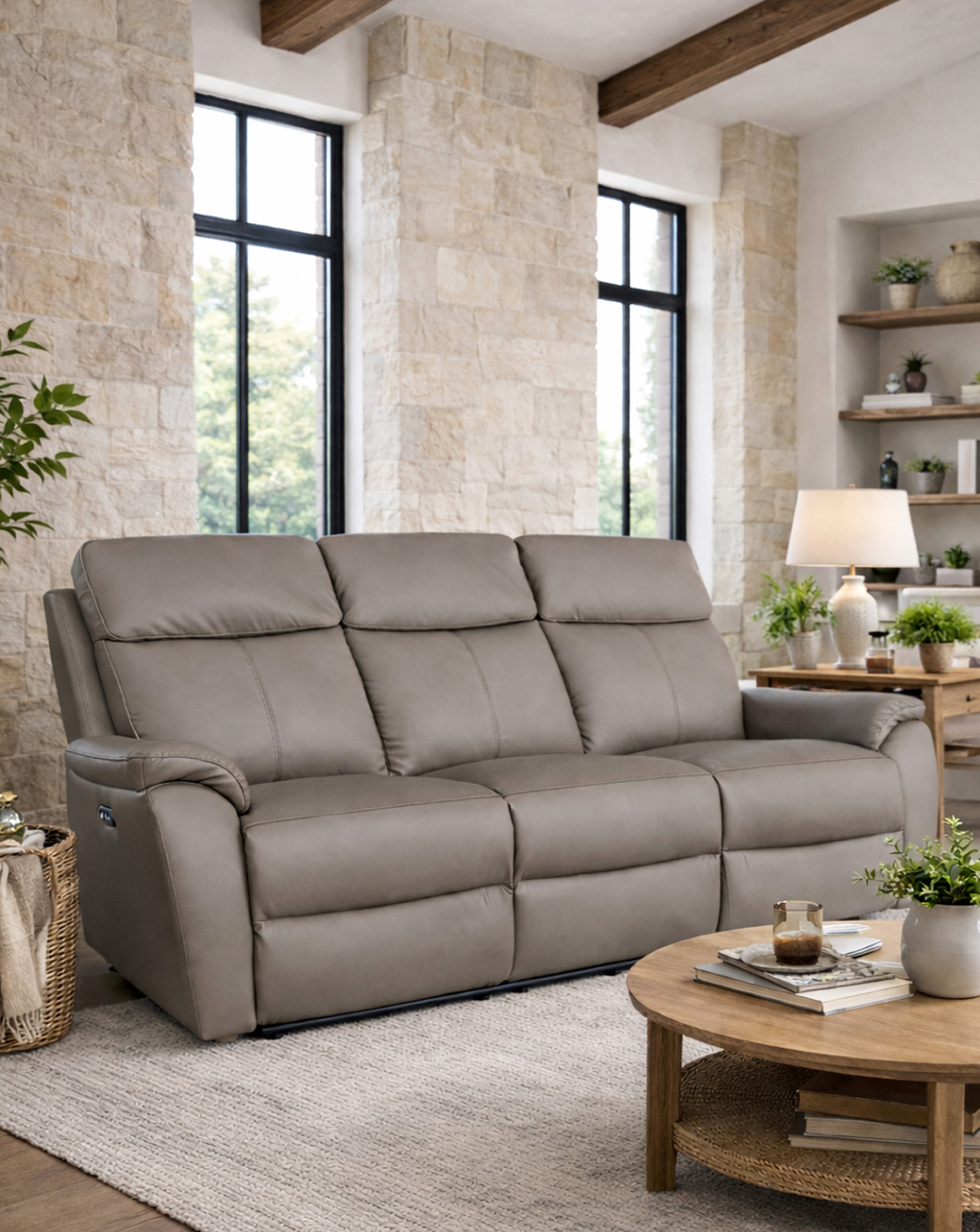 Aspire Kingsmere Leather Power Recliner 3 Seater