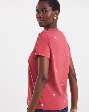 Heart Embroidered T-Shirt