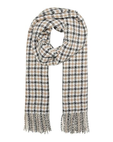 Only Check Lurex Detail Scarf