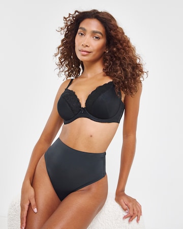 Pretty Secrets Ivy Lace Plunge Bra (B-F) Black