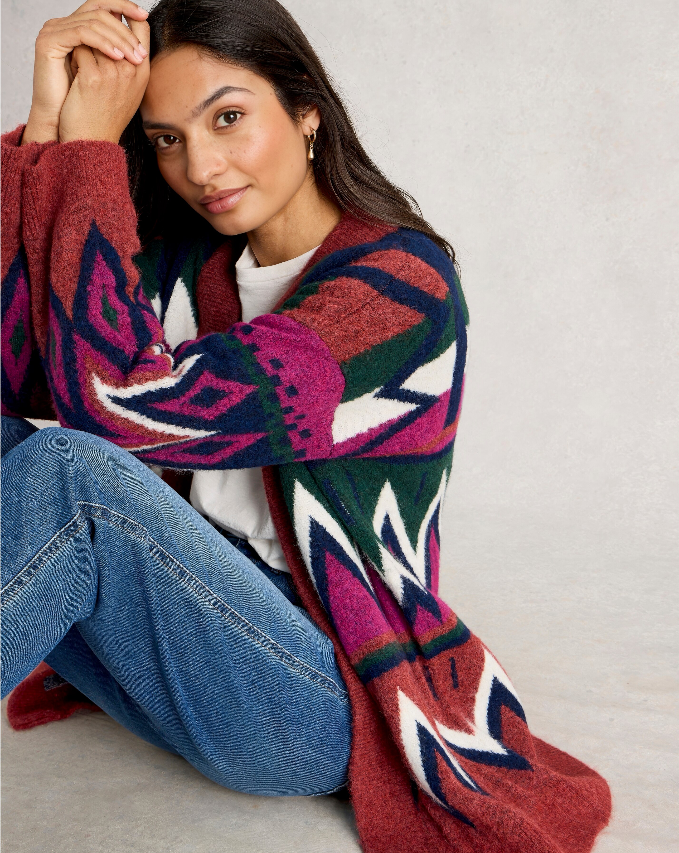 White Stuff Alice Abstract Cardi