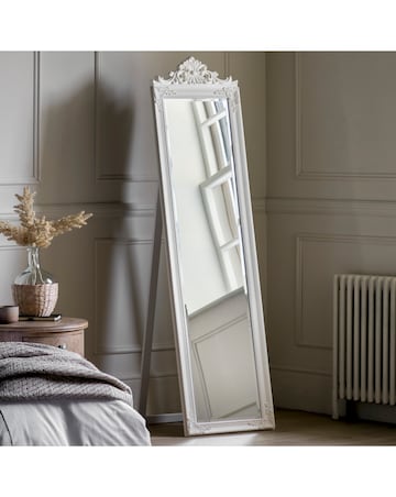 Gallery Lambeth Wood Cheval Mirror White