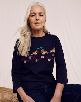 Julipa Pure Cotton Robin Christmas T-Shirt