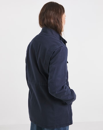 Navy Stretch Utility Jacket