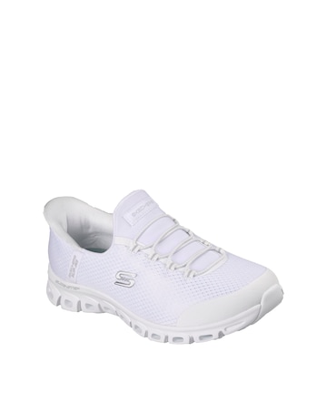 Skechers White Glide-Step Pursuit Slip In Trainers - Standard Fit (D)