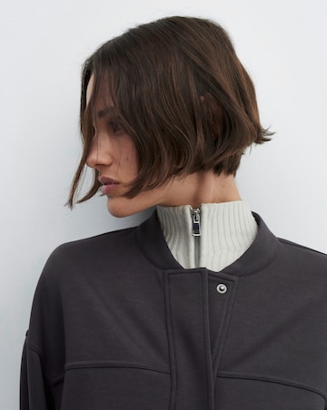 Mango Bomber Jacket with Seam