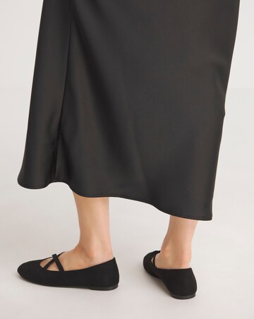 Margot Crossover Stretch Ballerina Shoes Wide E Fit Simply Comfort