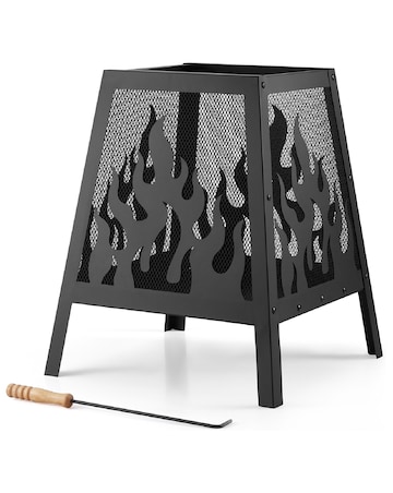 VonHaus Flame Design Square Fire Pit