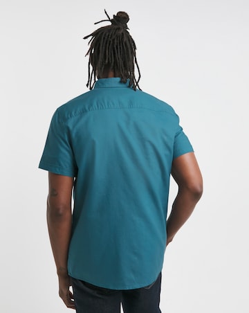 Short Sleeve Teal Oxford Shirt Regular