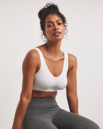 Pretty Secrets (3 Pack) Comfort Tops (Fits Up To D) White