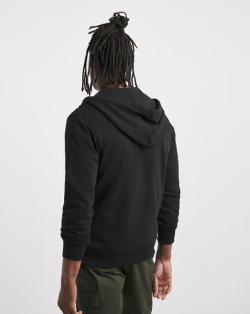 Full Zip Hoodie-Black