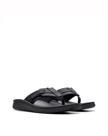 Clarks Wesley Sun Flip Flop - Black