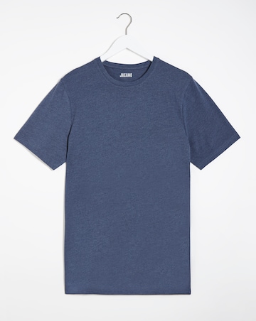 Denim Marl Crew Neck T-Shirt Long