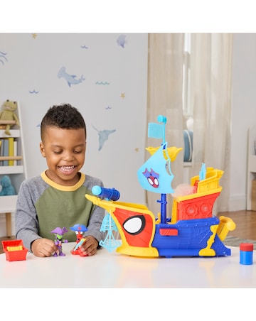 Marvel Spidey and his Amazing Friends Water-Webs Webs Ahoy Bubble Pirate Ship