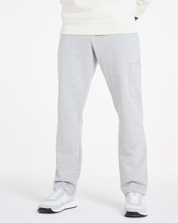 Grey Marl Open Hem Cargo Joggers