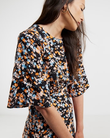 Angel Sleeve Tea Dress